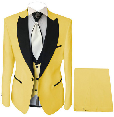 Tuxedo de mire formal pentru nuntă cu rever cu vârf slim, costume pentru bărbați, petrecere de bal, blazer la modă, 3 piese pentru bărbați (jachetă + pantaloni + vestă)