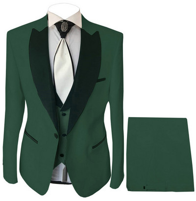 Tuxedo de mire formal pentru nuntă cu rever cu vârf slim, costume pentru bărbați, petrecere de bal, blazer la modă, 3 piese pentru bărbați (jachetă + pantaloni + vestă)