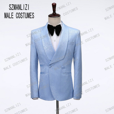 2022 Terno Masculino Slim Fit Rochie pentru bărbați Floral Formal Nunta Costume pentru bărbați la două piepturi Costume de bal pentru bărbați