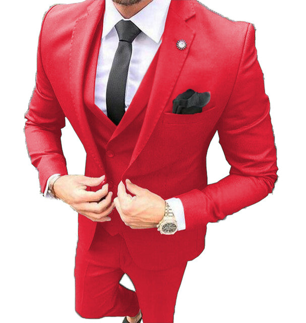 Slim Fit Mire Smoking pentru nuntă Costume formale pentru bărbați Cină de bal de absolvire cel mai bun bărbat 3 buc (jachetă+pantaloni+vestă)