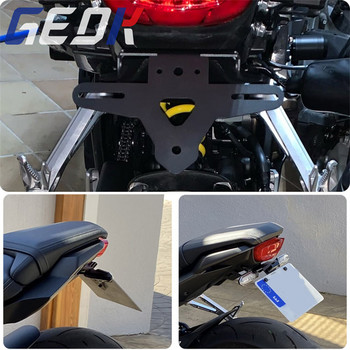 Στήριγμα άδειας μοτοσικλέτας για Honda CB650R CBR650R 2018 2019 2020 2021 2022 2023 Κοντό οπίσθιο φωτιστικό LED Πίσω βραχίονας CNC αλουμινίου