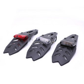 Aripa spate Suport suport plăcuță de înmatriculare ABS negru + Lampă de frână cu LED roșu 12V Universal pentru Enduro Motocross