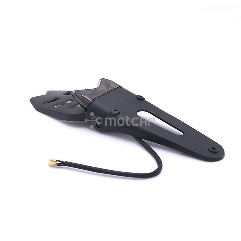 Aripa spate Suport suport plăcuță de înmatriculare ABS negru + Lampă de frână cu LED roșu 12V Universal pentru Enduro Motocross