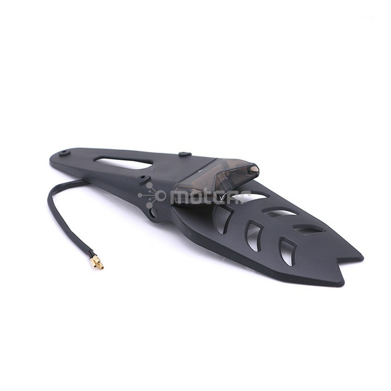 Aripa spate Suport suport plăcuță de înmatriculare ABS negru + Lampă de frână cu LED roșu 12V Universal pentru Enduro Motocross