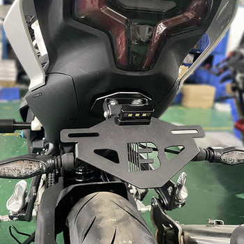 За CFMOTO 450SR 2022 2023 Държач за монтиране на заден регистрационен номер на мотоциклет Черна скоба за лиценз с LED светлина cfmoto 450sr Най-новият