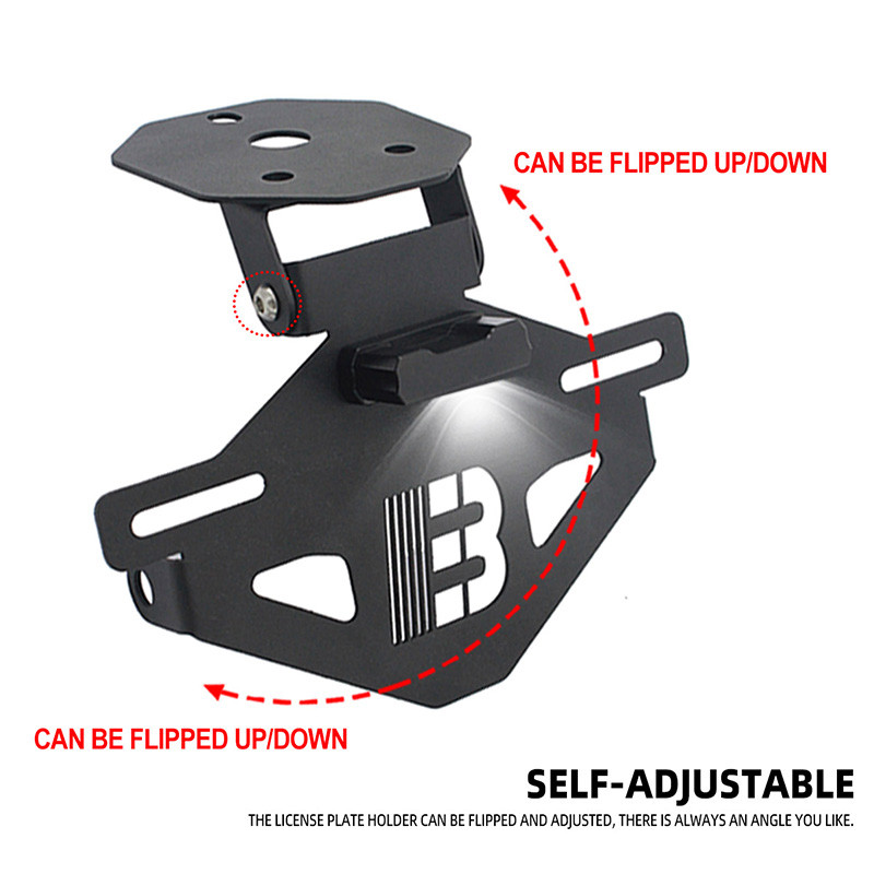 Pentru CFMOTO 450SR 2022 2023 Suport de montare pentru plăcuță de înmatriculare din spate a motocicletei Suport de licență negru cu lumină LED cfmoto 450sr Cel mai nou