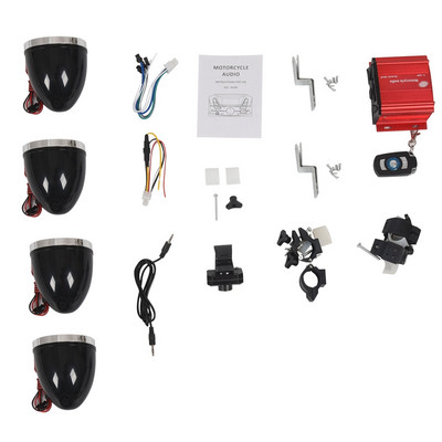 Difuzoare Bluetooth impermeabile pentru motociclete de 3 inchi Amplificator cu 4 canale Mp3 Muzica Sunet Audio Sistem de amplificare stereo