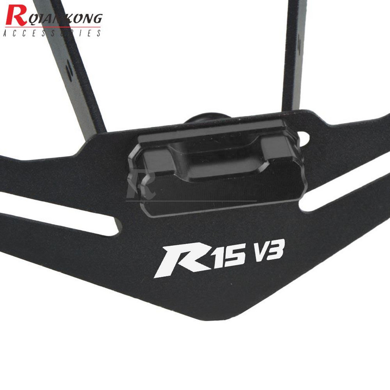 Suport pentru plăcuță de înmatriculare pentru motociclete Suport pentru licențe LED Eliminator de aripi pentru coadă pentru YAMAHA YZF R15 V3 2017 2018 2019 2020 2021