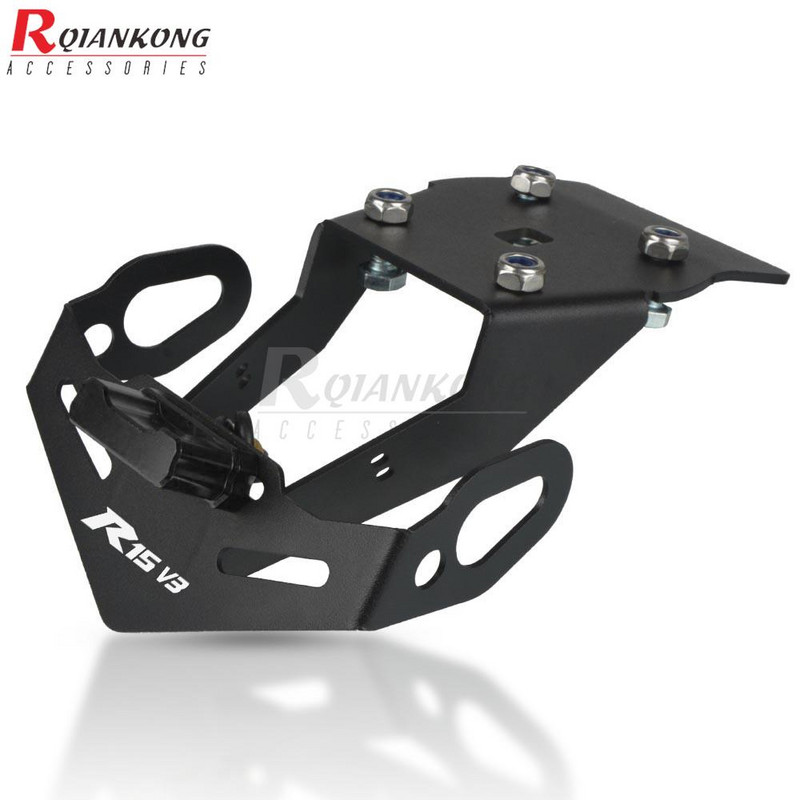 Suport pentru plăcuță de înmatriculare pentru motociclete Suport pentru licențe LED Eliminator de aripi pentru coadă pentru YAMAHA YZF R15 V3 2017 2018 2019 2020 2021