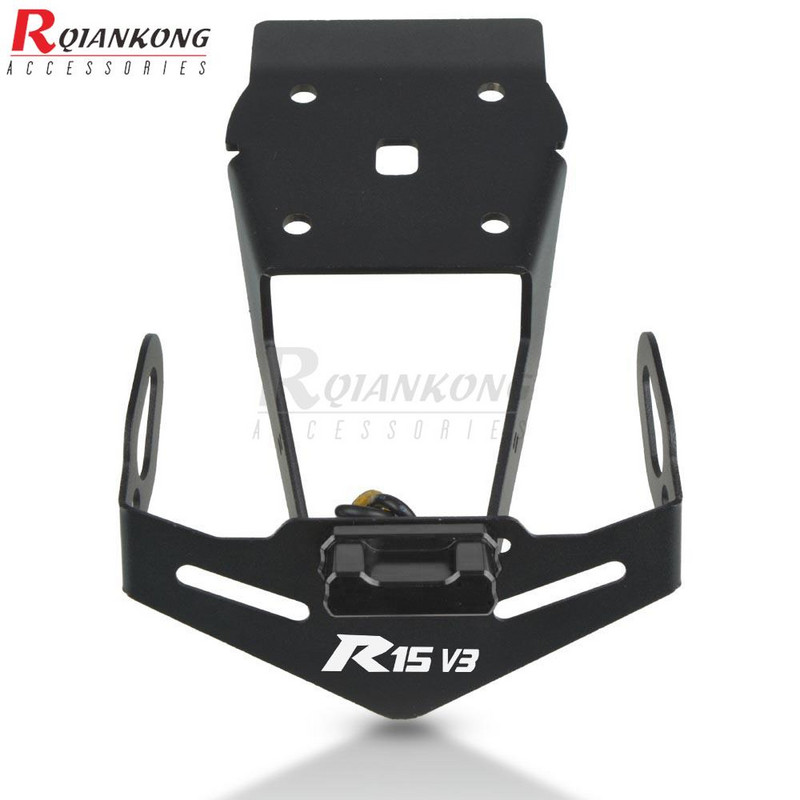 Suport pentru plăcuță de înmatriculare pentru motociclete Suport pentru licențe LED Eliminator de aripi pentru coadă pentru YAMAHA YZF R15 V3 2017 2018 2019 2020 2021