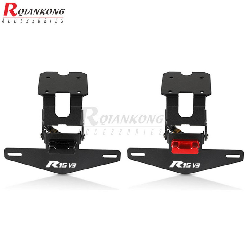 Suport pentru plăcuță de înmatriculare pentru motociclete Suport pentru licențe LED Eliminator de aripi pentru coadă pentru YAMAHA YZF R15 V3 2017 2018 2019 2020 2021
