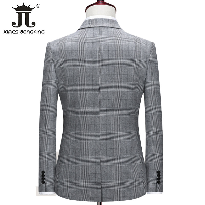 Blazer Vest Pantaloni High-end Brand Boutique Moda clasică carouri Houndstooth Bărbați Formal Birou Business Costum Mire Rochie de mireasă