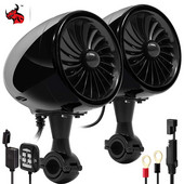 Radio player ATV pentru motociclete Bluetooth Impermeabil Amplificator audio pentru motociclete Sistem de difuzoare pentru motocross cu USB, AUX 2 buc.