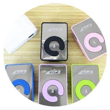 Mini Mirror Clip MP3 Player Φορητό Fashion Sport USB Digital Music Player Micro SD Card TF Media Player