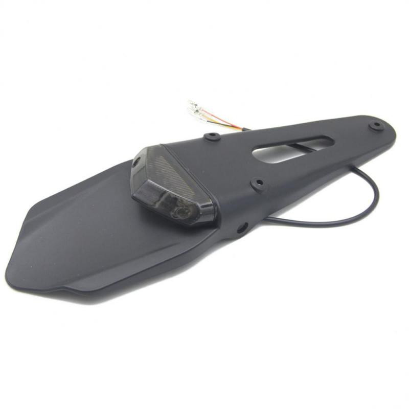 12V задна светлина за мотоциклет Калник на задното колело LED предупредителна лампа за спирачки Универсален мотокрос скутер Аксесоари за задна лампа за мотоциклет