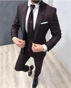 Kohandatud tumesinine Slim Fit pulmakostüüm meestele Peigmehe ülikonnad smokingid, 3-osalised peiumeeste peoülikonnad, mehele mõeldud pulmakostüümid