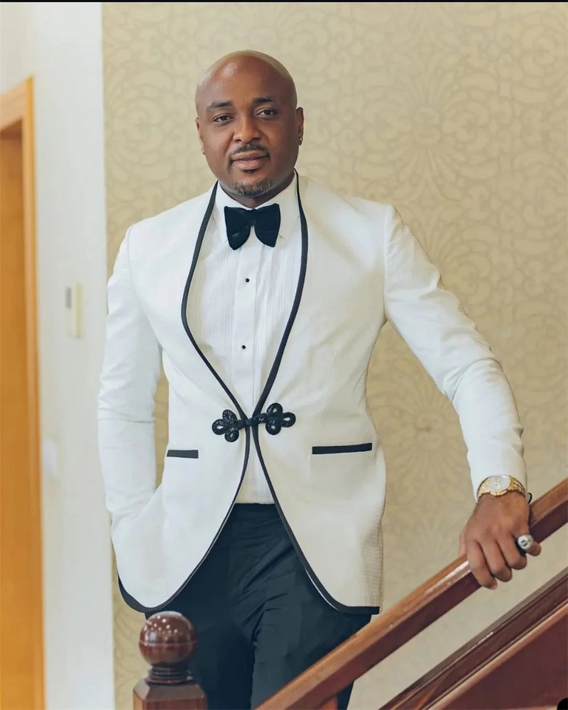 Costume formale pentru bărbați, cu un singur buton, pentru nuntă, bal de absolvire, personalizat, smoking de mire, petrecere de absolvire, slim fit, blazer la modă 2 buc. jachetă cu pantaloni