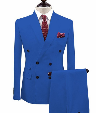 Costume pentru bărbați, 2 bucăți, smoking de mire, pentru nuntă, fumat, slim fit, blazer de modă pentru bărbați (jachetă+pantaloni)