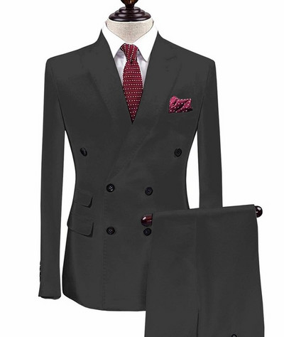 Costume pentru bărbați, 2 bucăți, smoking de mire, pentru nuntă, fumat, slim fit, blazer de modă pentru bărbați (jachetă+pantaloni)