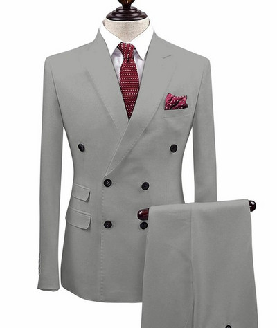 Costume pentru bărbați, 2 bucăți, smoking de mire, pentru nuntă, fumat, slim fit, blazer de modă pentru bărbați (jachetă+pantaloni)