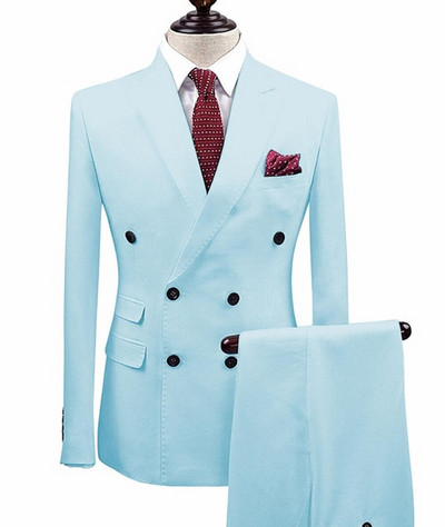 Costume pentru bărbați, 2 bucăți, smoking de mire, pentru nuntă, fumat, slim fit, blazer de modă pentru bărbați (jachetă+pantaloni)