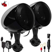Mootorratta helipleier Bluetooth veekindel motokrossi kõlari võimendi USB AUX mootorratta stereo FM raadioga 300W 2tk
