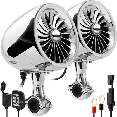 Mootorratta helipleier Bluetooth veekindel motokrossi kõlari võimendi USB AUX mootorratta stereo FM raadioga 300W 2tk