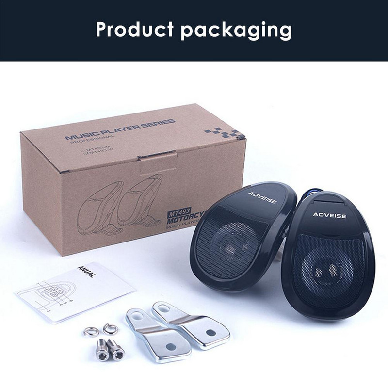 2021 Difuzoare pentru motociclete Difuzor Bluetooth portabil fără fir de 12 V Sistem de amplificator audio stereo impermeabil Suport difuzor MP3 WMAWAV