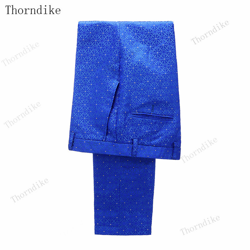 Thorndike Royal Blue Fashion Groomsmen Mire Tuxedo Barbati Costume Petrecere Nunta/bal Cel mai bun blazer (Jachetă+Pantaloni+Vest)