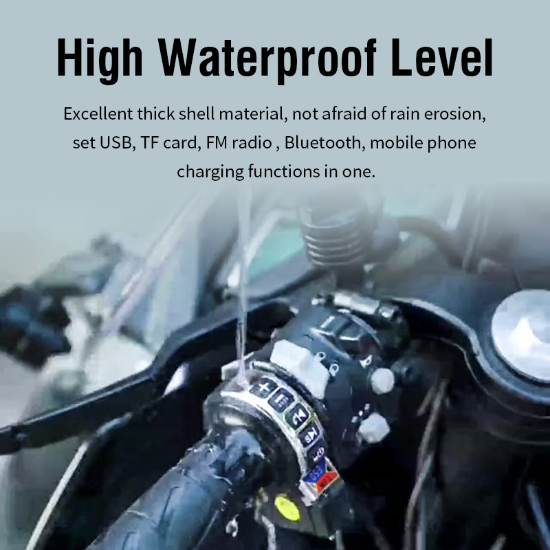 Ghidon Motociclete Incarcare USB Bratara Audio Audio BT Audio Cu Comutator Ghidon Cu Difuzor Bluetooth