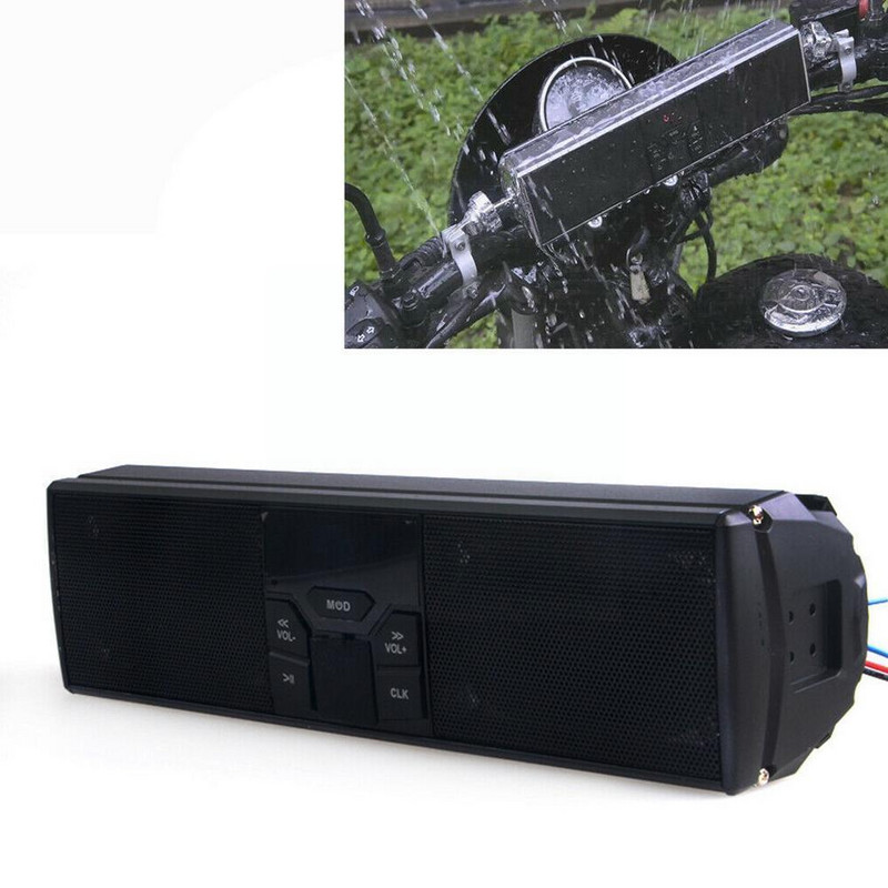 Afișaj LED Motocicletă Bluetooth Audio Sistem de sunet Radio stereo MP3/TF/USB Accesorii de control APP Antifurt FM Moto Spea J1H8