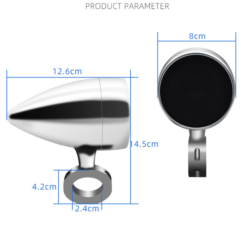 2021 MT463 Motocicletă Audio USB Play Difuzor de mare putere din metale grele IP67 Impermeabil 12V 50W fără fir Compatibil cu Bluetooth