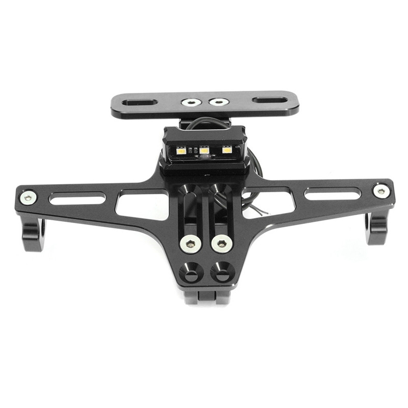 Suport pentru plăcuță de înmatriculare pentru motocicletă, cadru CNC, cu lumină LED, reglabil pentru Yamaha Bws R25 R3 Mt03 Msx