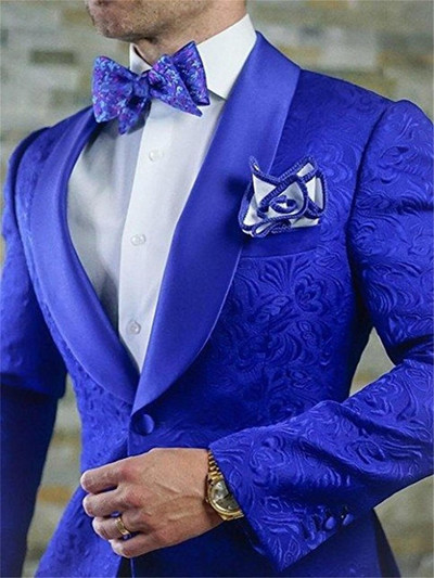 Costume pentru bărbați cu model floral pentru nuntă smoking de mire slim fit jachetă 2 piese cu pantaloni șal rever costum masculin blazer