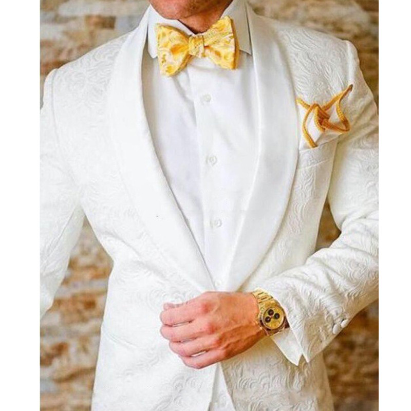 Costume pentru bărbați cu model floral pentru nuntă smoking de mire slim fit jachetă 2 piese cu pantaloni șal rever costum masculin blazer