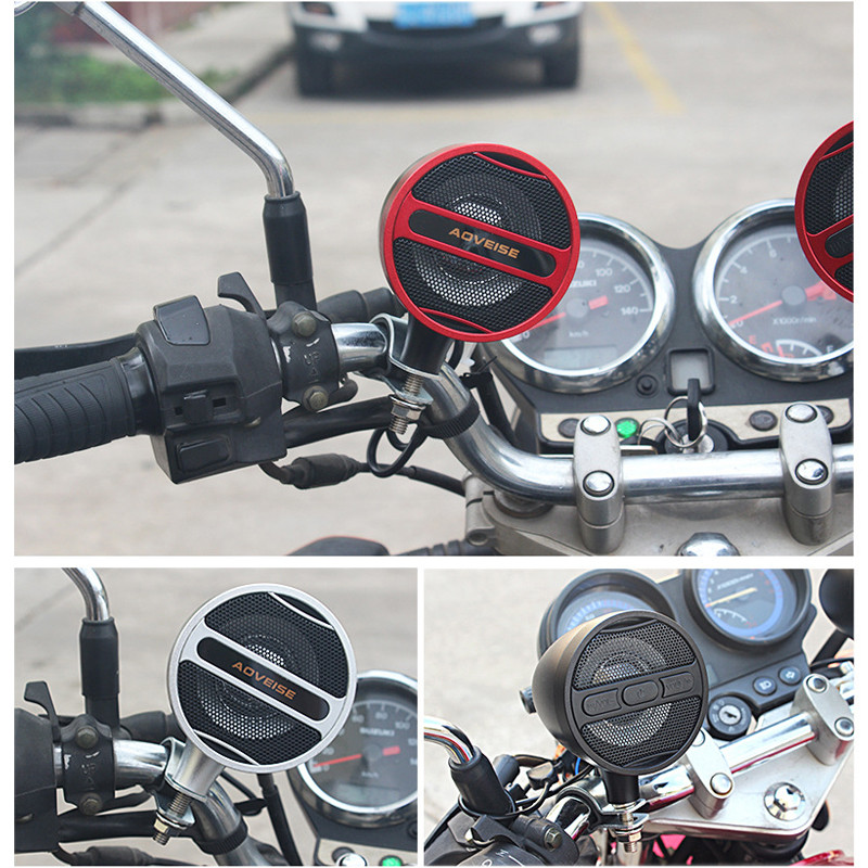 Amplificator de player MP3 pentru motociclete rezistent la apa Player muzical de 12 V Radio FM Placare USB/difuzor stereo compatibil Bluetooth maculat