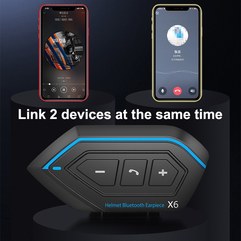 Nou upgrade 1500mAh Căști Bluetooth pentru motociclete Interfon Căști pentru călărie în aer liber Rezistent la apă