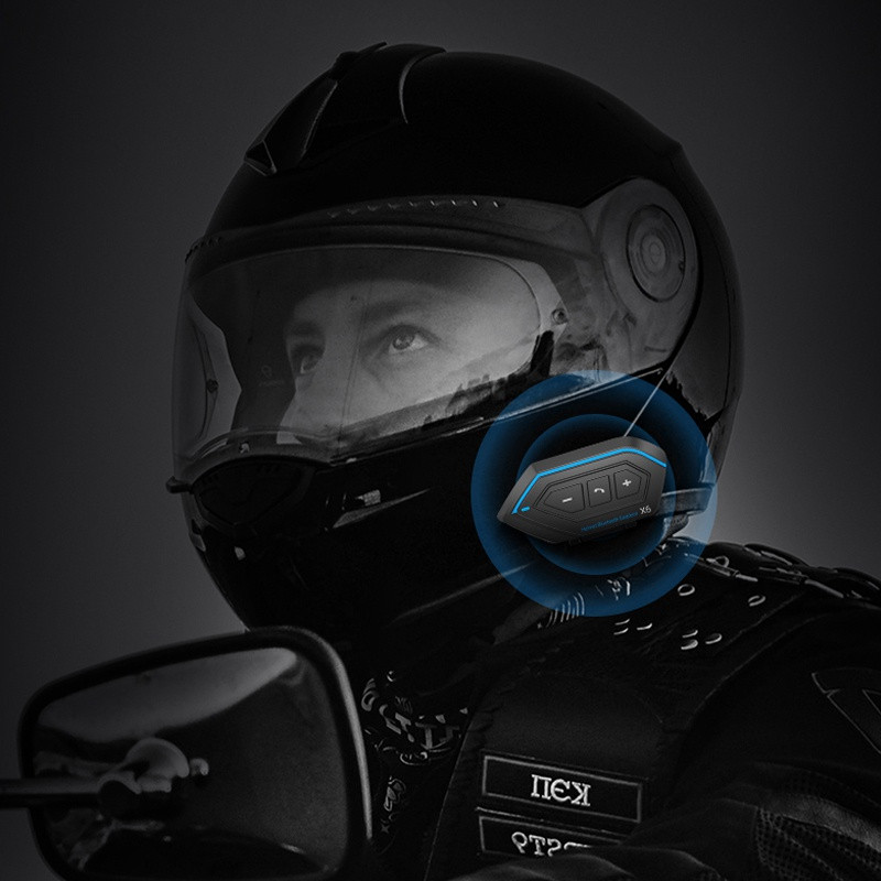 Nou upgrade 1500mAh Căști Bluetooth pentru motociclete Interfon Căști pentru călărie în aer liber Rezistent la apă