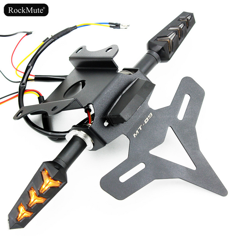 Suport pentru plăcuță de înmatriculare pentru coadă pentru Yamaha MT-09 FZ-09 2021 2022 MT09 Indicator de semnalizare spate Suport de montare pentru eliminarea aripilor