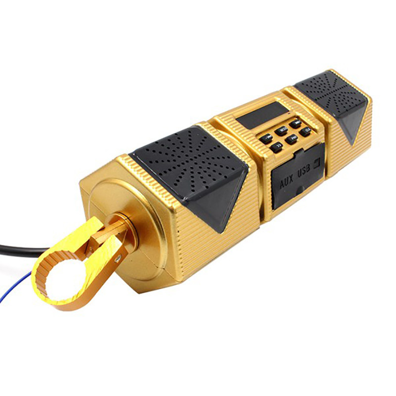Motociklo MP3 grotuvas vairo garsiakalbis Bluetooth muzikos FM radijas atsparus vandeniui reguliuojamas laikiklis dviračio garso stereo 12V