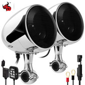 Impermeabil Motocicletă ATV Audio Motocross Stereo Player Suport Bluetooth, USB, AUX Sistem de difuzoare pentru motociclete 300W 2buc