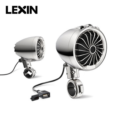 Lexin Accesorii pentru motociclete Difuzoare motor Q3 USB Funcție FM Bluetooth 5.1 IP67 Impermeabil 150W Semnalizator LED încorporat
