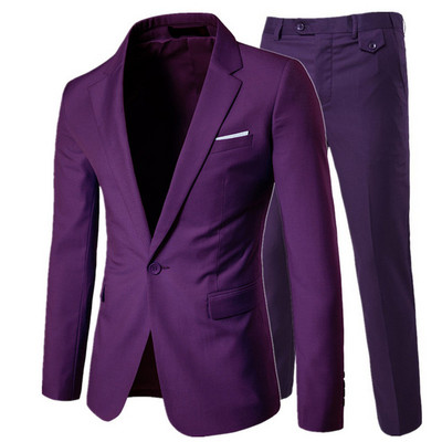 Costum de nuntă pentru bărbați de lux Blazere pentru bărbați Costume slim pentru bărbați Costum de afaceri petrecere formală Blazer clasic negru