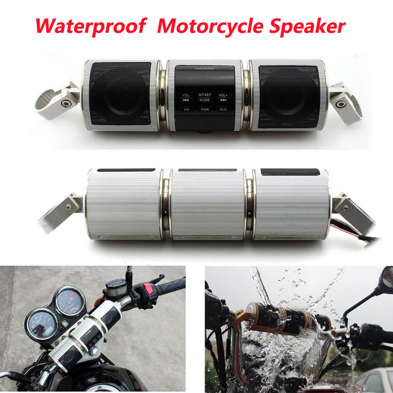 Impermeabil MT487 Moto MP3 Player 12V Music Player Radio FM Cu Afișaj LED Difuzor Bluetooth Stereo Motocicletă