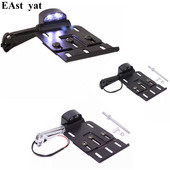 Motociklo ištraukiamas sulankstomas LED šone montuojamas valstybinio numerio laikiklis, skirtas Dyna Sporter 883 1200 XL 07-16