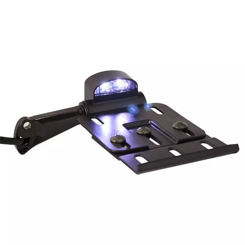 Motociklo ištraukiamas sulankstomas LED šone montuojamas valstybinio numerio laikiklis, skirtas Dyna Sporter 883 1200 XL 07-16