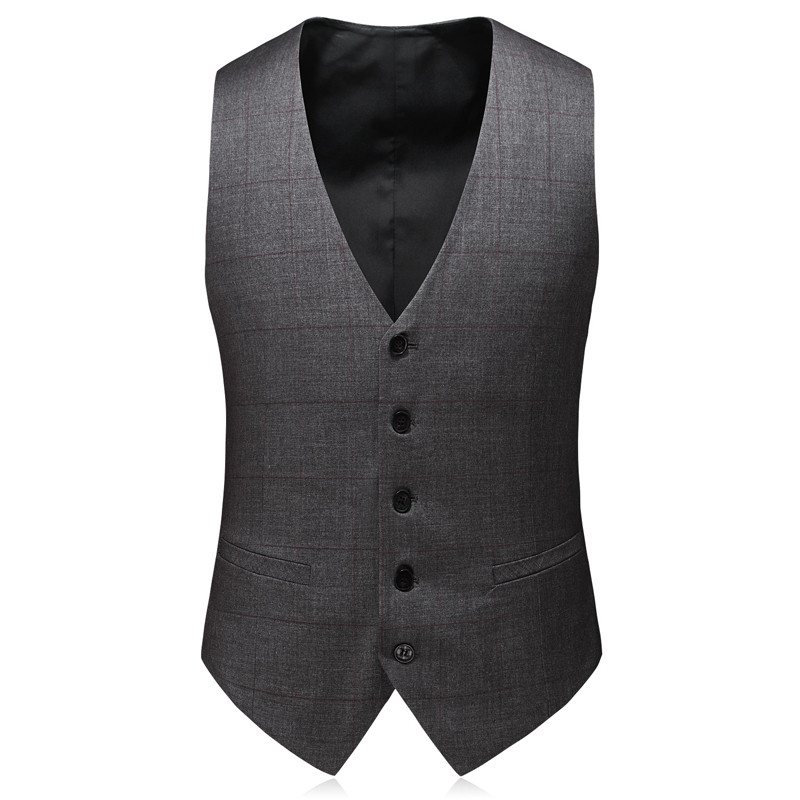 Costum în carouri din lână de marcă pentru bărbați, marca clasică, 3 piese, costume de nuntă pentru bărbați, galben caise, bleumarin, gri, costume formale pentru bărbați