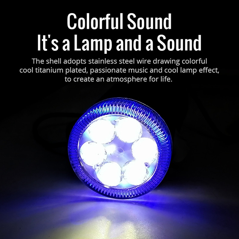 Sistem audio de sunet pentru mașină electrică pentru motociclete Difuzoare stereo Bluetooth Telecomanda pentru player de muzică cu reflectoare LED