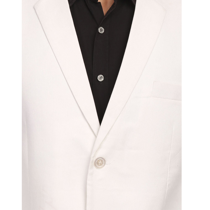 Costume albe casual pentru bărbați pentru nuntă 2 piese smoking de mire personalizat Set de costume de modă pentru bărbat nou Jachetă cu pantaloni negri 2020