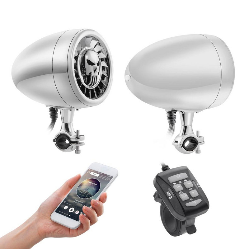 Difuzor Bluetooth de înaltă performanță, 5 inchi, impermeabil pentru ATV/UTV/motocicletă, sistem audio pentru barcă cu bas greu AUX MP3